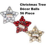 Christmas Tree Décor Balls, 56 Piece - 3 / 5cm